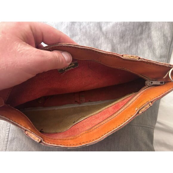 Normandie Montreal Handbag Women's Leather Hobo Bag Causal Brown - Picture 6 of 8